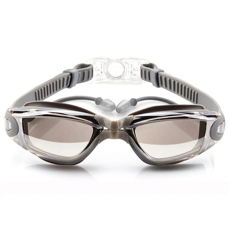 
2021 New High Quality Adult Silicone No Leaking Anti Fog UV Protection Swimming Goggles 