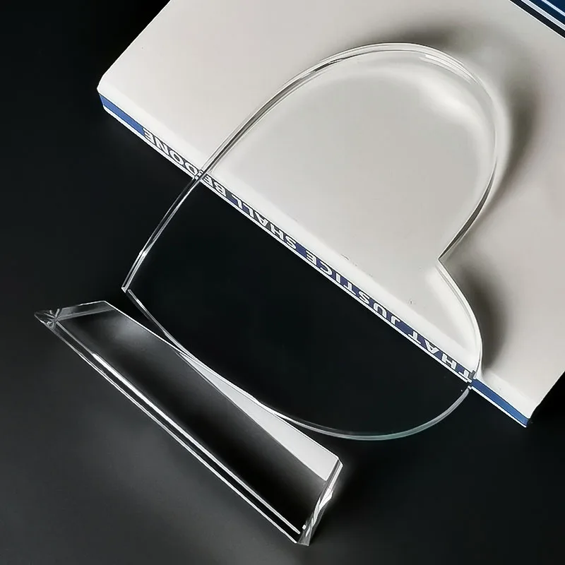 adoration CRYSTAL HEART AWARDS Custom heart-shaped glass crystal award plaque cup blank