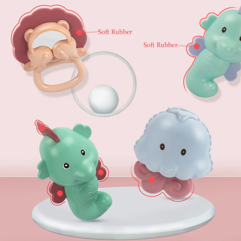 Baby comfort toy crib rattle projection and scratch