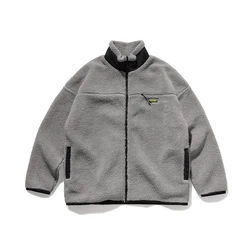 Heavy weight thermal mock neck women winter resin zipped jackets 2021 men custom sherpa jacket with pocket