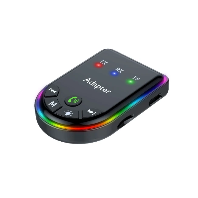 Wireless receiver transmitter 3.5mm Game headphone RGB wireless driverless audio power amplifier car audio adapter