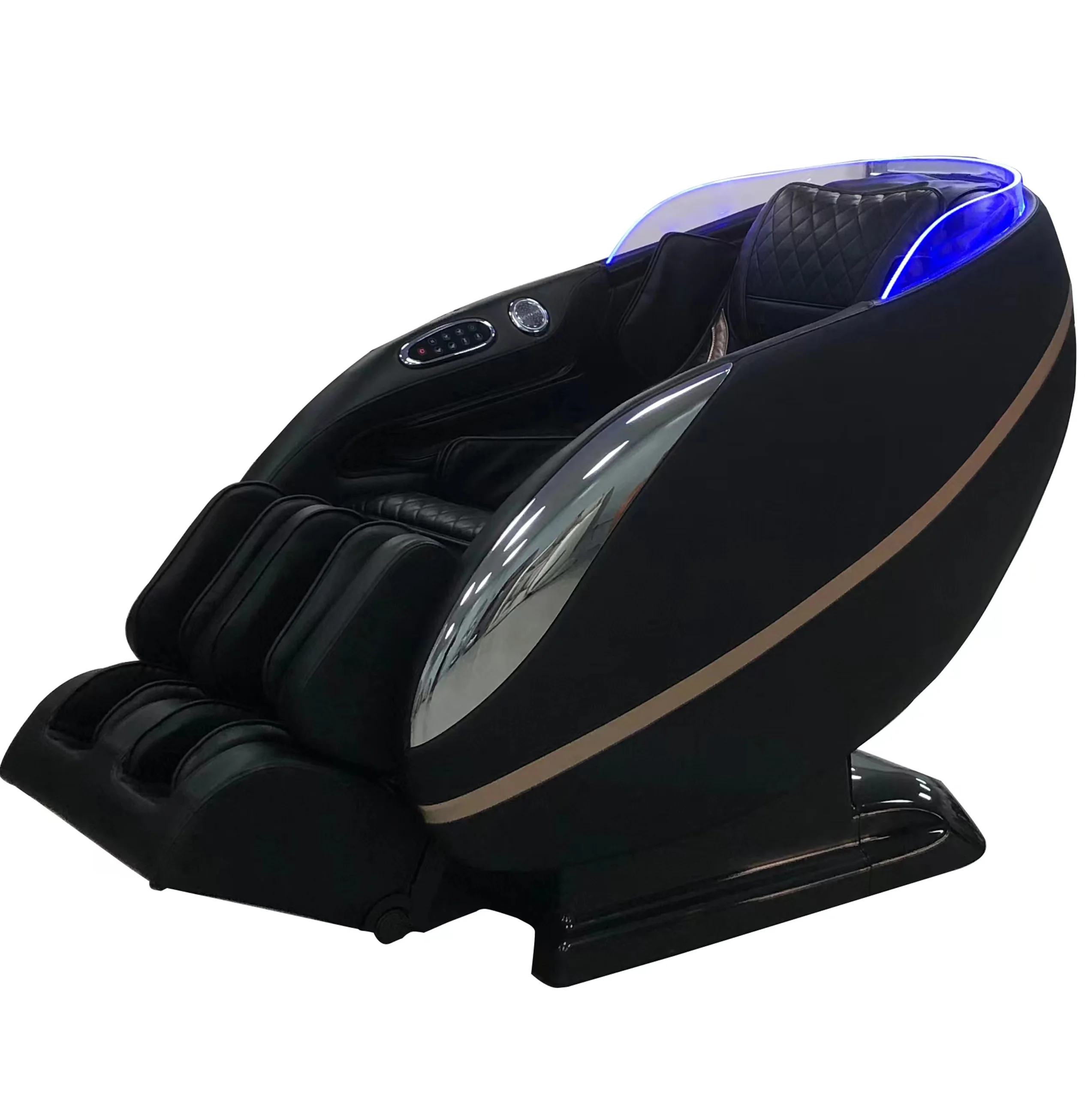 LEERCON OEM new style AI voice control U shape pillow calf heating 8d zero gravity massage chair with Musical Function