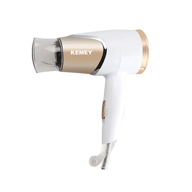 KEMEY New household three-speed adjustable hair dryer, portable foldable hair dryer 1800W high-power hair dryer