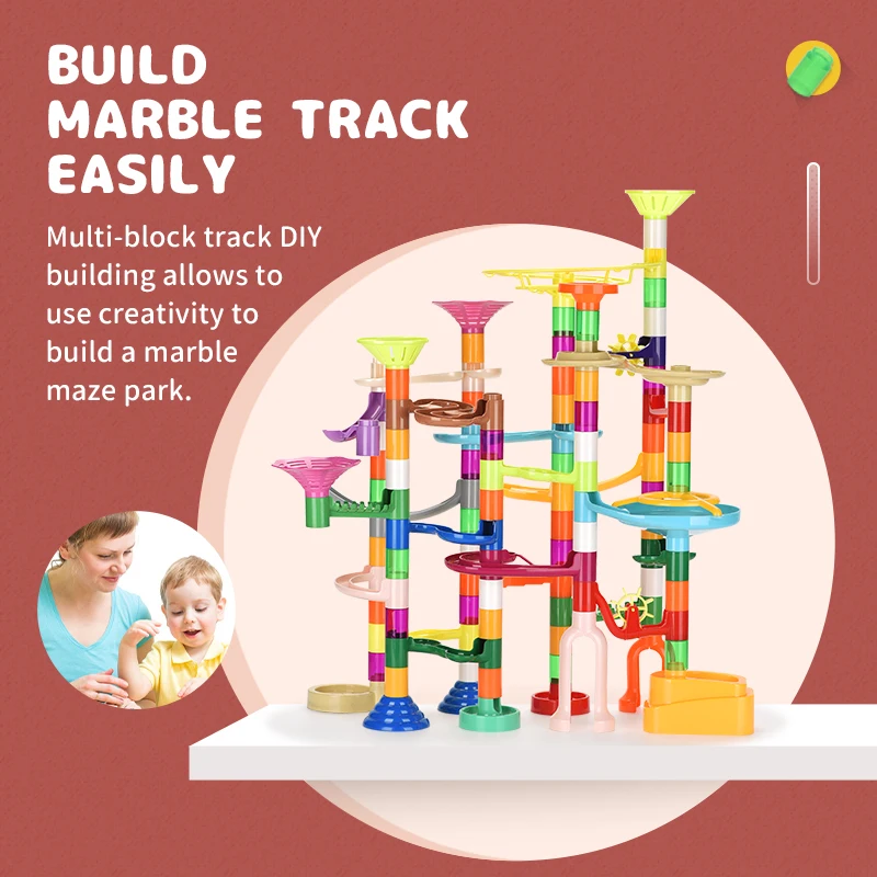 Premium Quality Marble Run Toy Building Block Toy Running Balls Sliding Track Construction Set