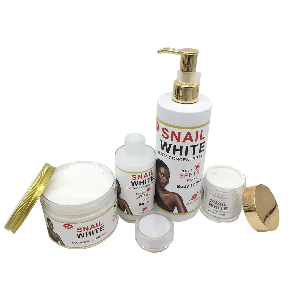 Body Diamond Set Snail White Gluta Concentre Whitening Snail Skin Care Set Powerful Pigmentation Lightener Remove Black Spots