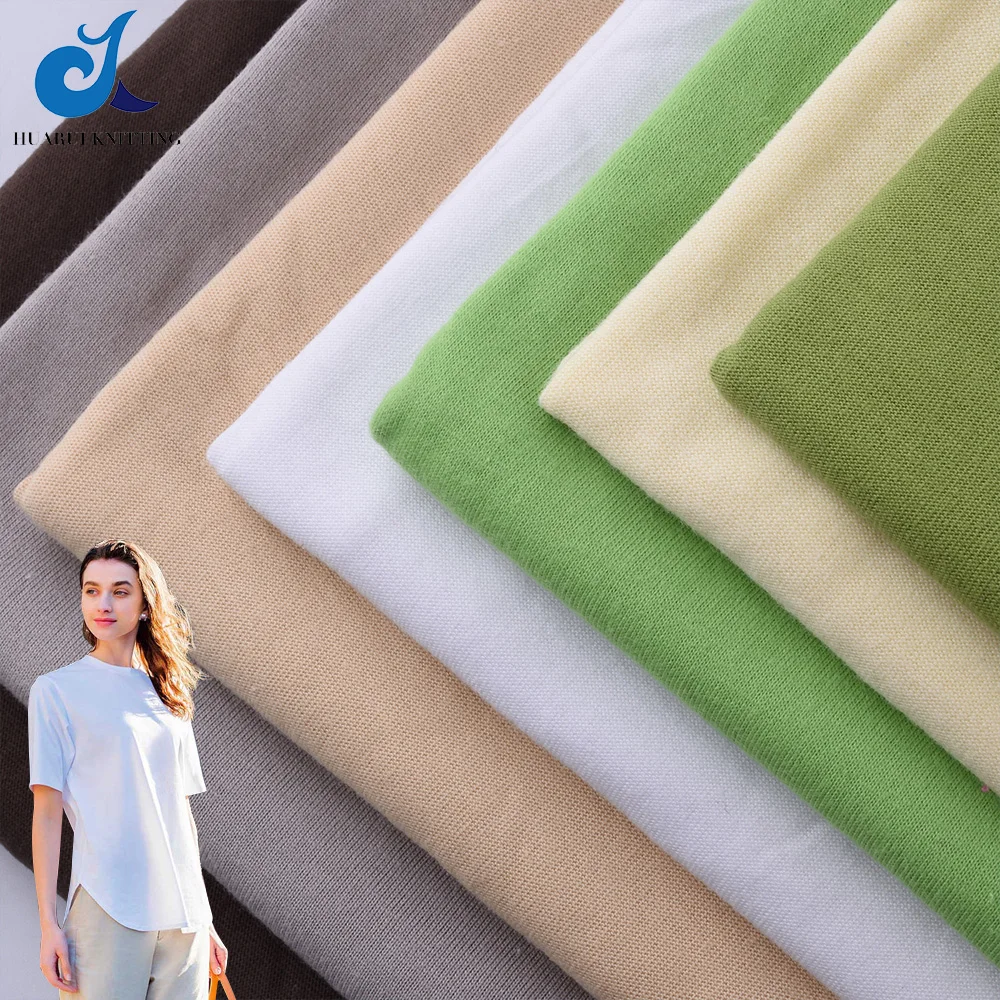 26S Factory High quality custom cotton fabric made in China single  jersey knitting t-shirt fabrics  pure cotton fabric