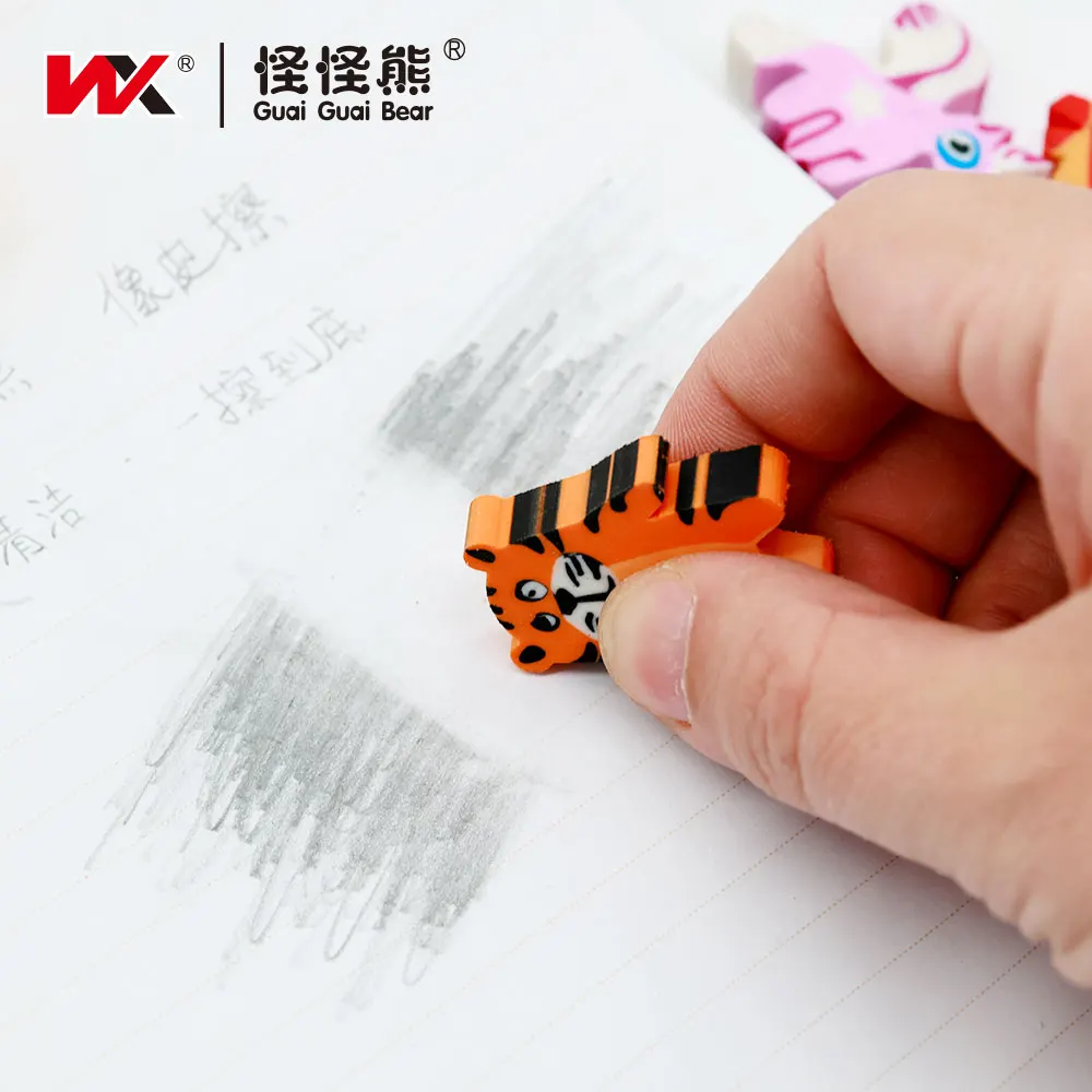 2D cartoon eraser Animal eraser Dolphin Whale Color colored erasear for kids student supplies factory low price promotion