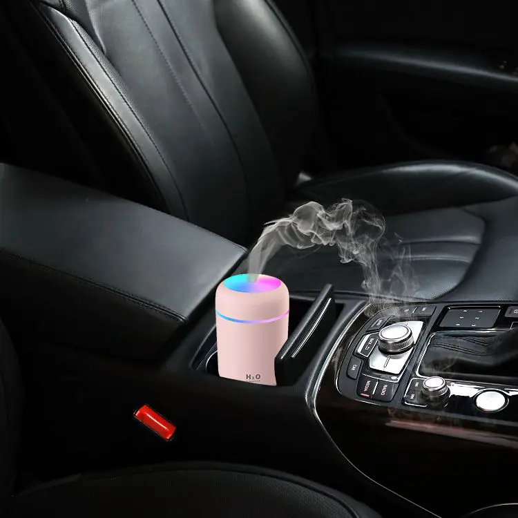 Mini Ultrasonic 300ML H2o Spray Mist Maker Double Wet Fogger Aroma Diffuser Essential Oil Car Air Humidifier With LED Lamp