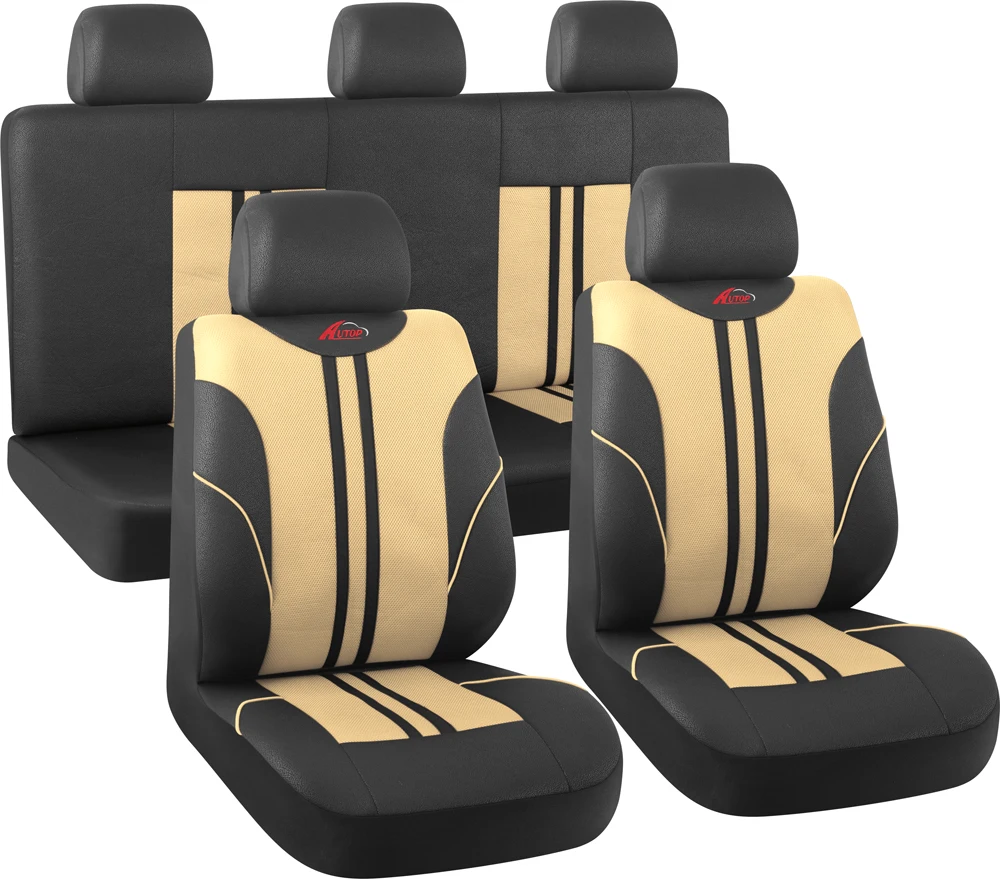 9 Pcs  Full Set Neoprene, Polyester / Mesh Washable Breathable Durable Universal  Car Seat Cover