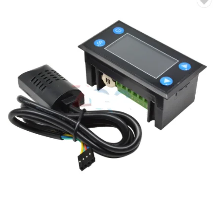 W1212 AC 220V LCD digital temperature sensor probe SHT20 humidity controller timer for aquarium thermostat incubator humibistat