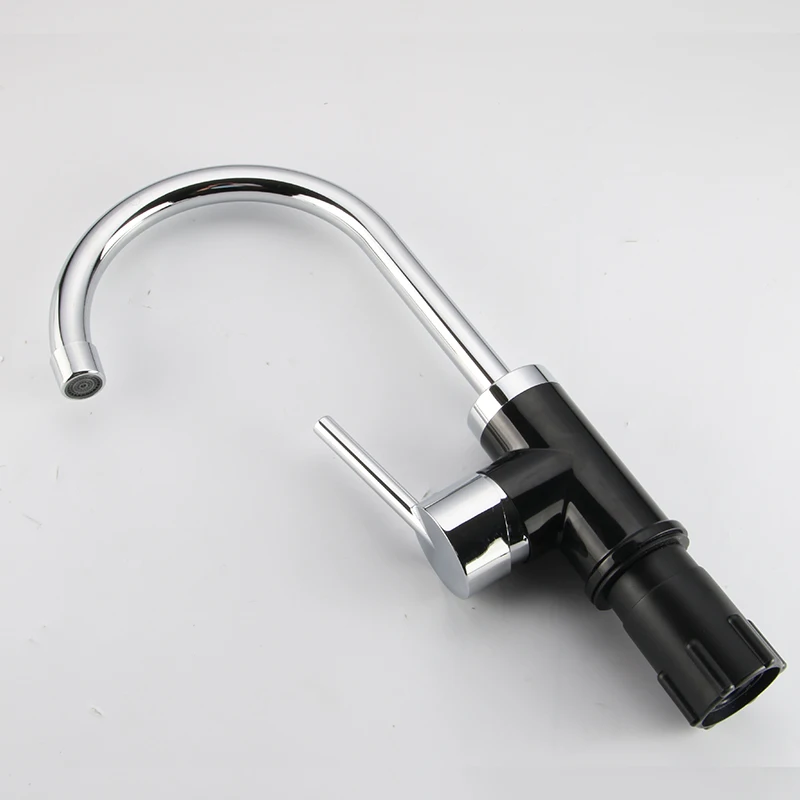 Plastic Kitchen Faucet ABS Black Single Handle Mixer Tap