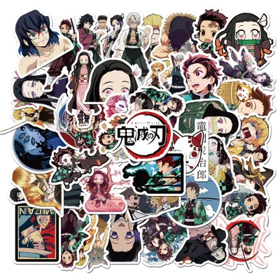  50 шт./компл. Demon Slayer: Kimetsu no Yaiba мультфильм аниме оптовая продажа багажные