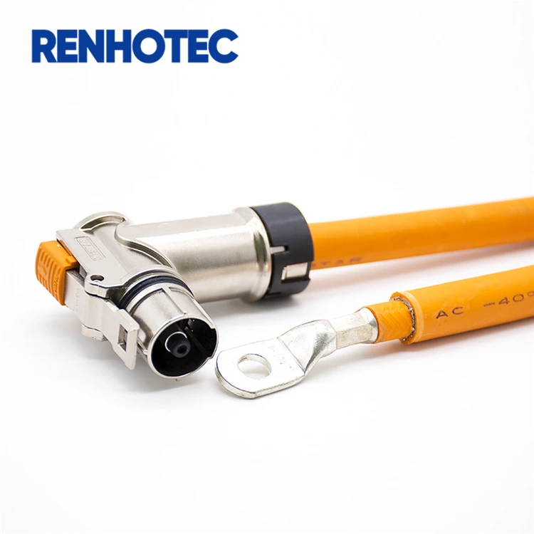 
 Разъем для зарядки электромобиля, медный наконечник шины, разъем HVIL 500A Amphenol  