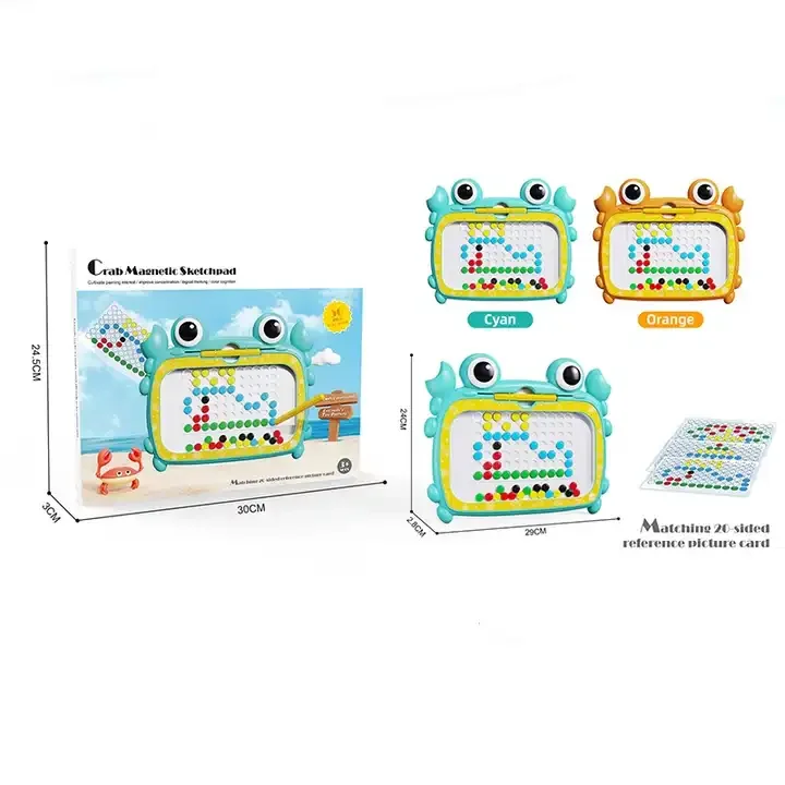 3+Years Large Magnetic Toys Doodle Board with Magnetic Beads and Pen Drawing Board Magnetic Drawing Board for Kids