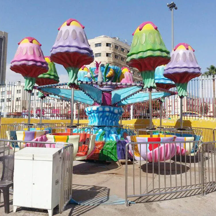 china direct cheap rotatable outdoor carnival ride other amusement park products Happy Jellyfish Rides for sale