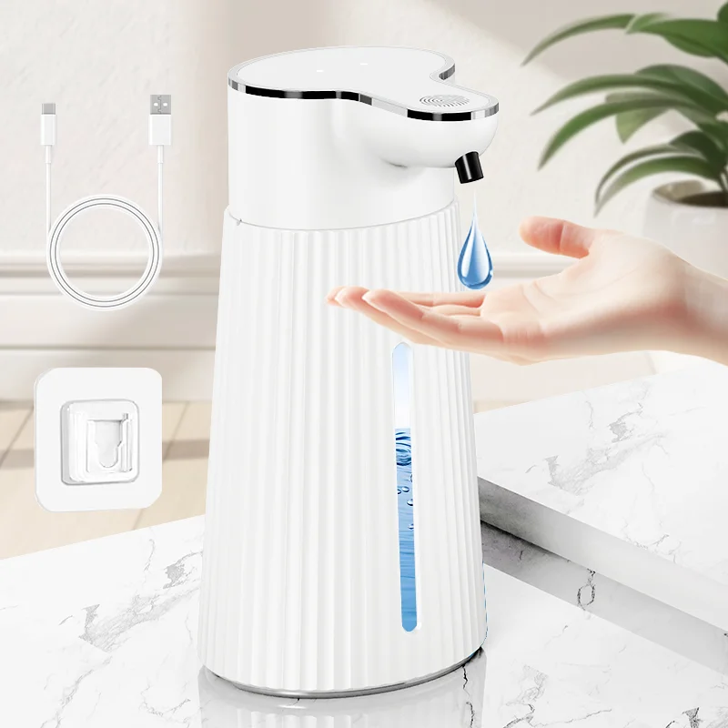 400ml Automatic Sensor Soap Dispenser Rechargeable Wall-Mounted for Foam Liquid Soap for Hotels and Households