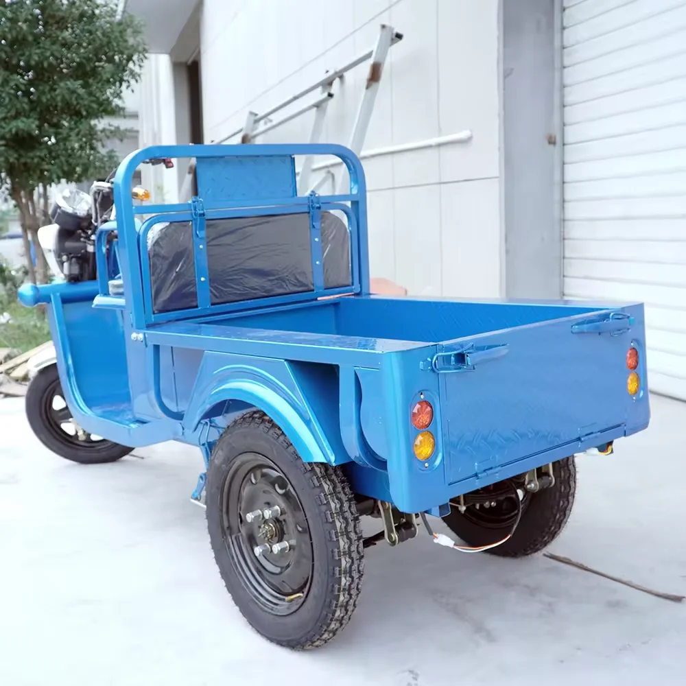 2024 Wholesale Adults Electric 3-Wheel Cargo Tricycle 1 Ton Capacity Open Body Motorized Driving Type for Family Use Passengers