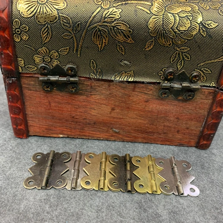 Hinges 24X21MM Small Butterfly Furniture Hinge Box Small Small Hardware Decorative Metal for Wooden Kitchen Cabinet Wood