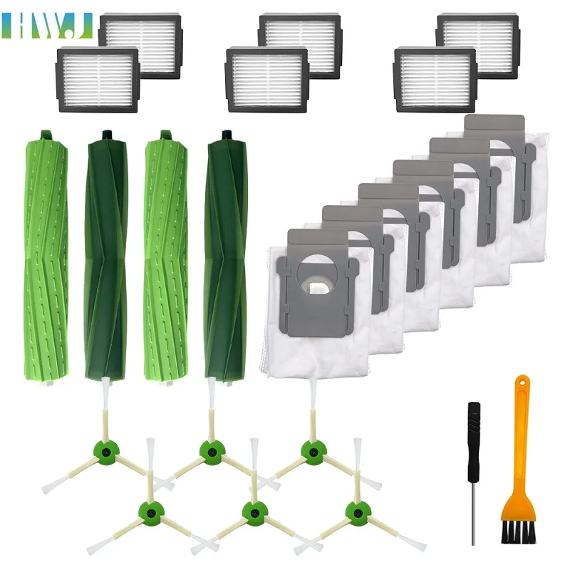 
Accessories For iRobo t Roombas i7 Robot Vacuum Cleaner Set Dust Bag Hepa Filter Roller Brush Side Brush 