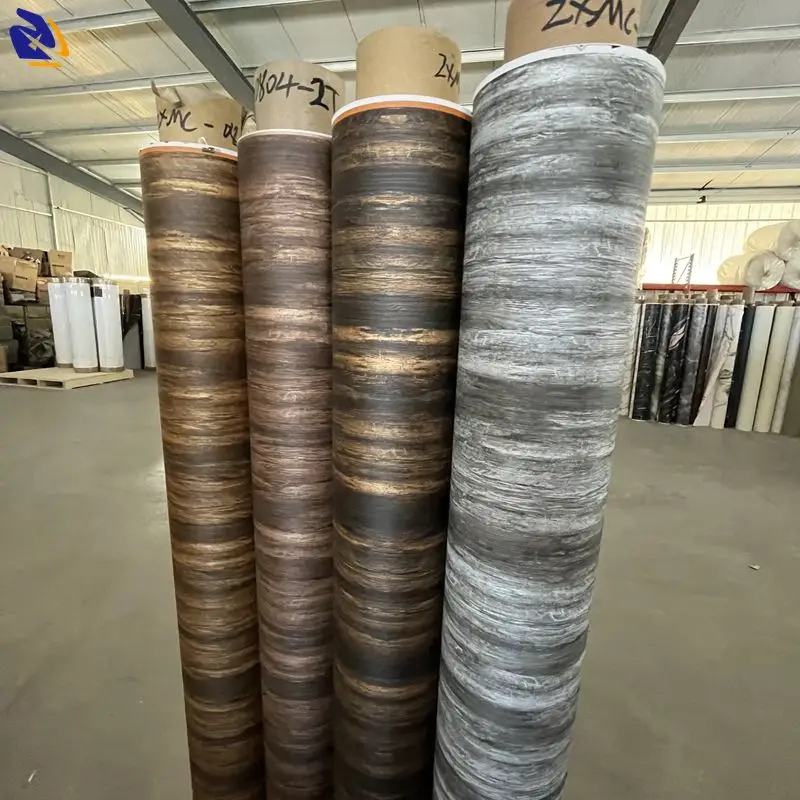 2025 New Metallic Wood PVC Decorative Film 1250mm Wooden 3D Texture Decor PVC Lamination Film For Wall Panel Laminating Machine
