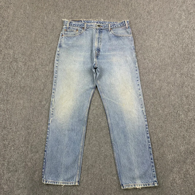 DiZNEW popular solid color print denim factory shiny green stone wash paint best quality slim men denim pants jeans