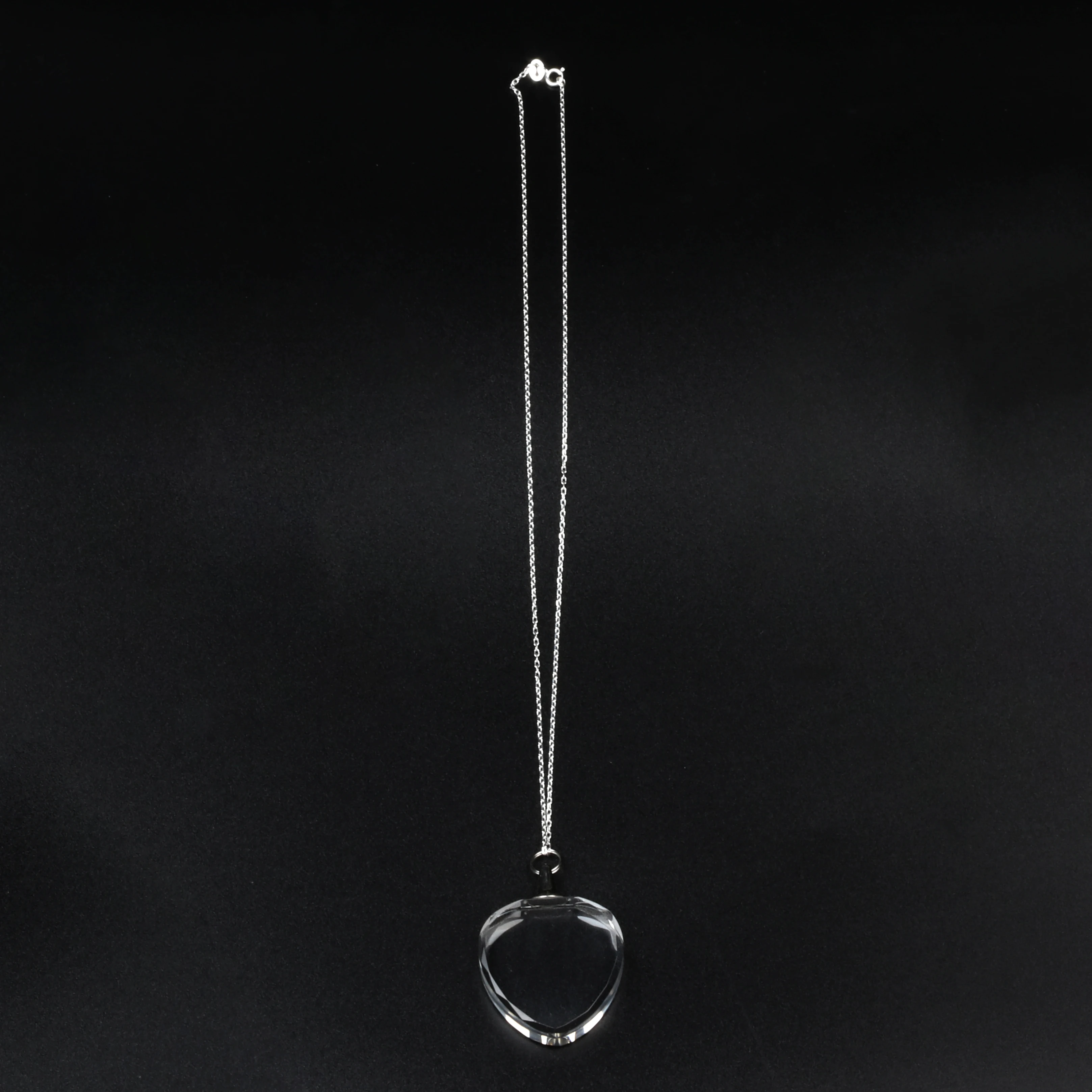 Crystal Necklace Blank for 3D Laser Engraving Personalized Customizable Pendant Jewelry