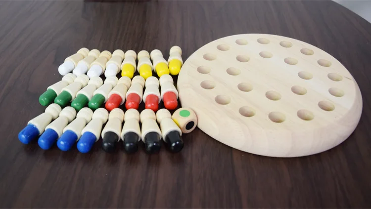 Top sale Small Size Chess Game Brain Enlightenment Wooden Memory Chess Toy Wooden Chess Toy for kids early educational