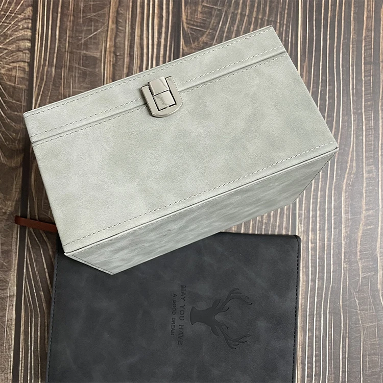 handmade high quality leather Keyless Car Signal Blocker Box RFID case Faraday box