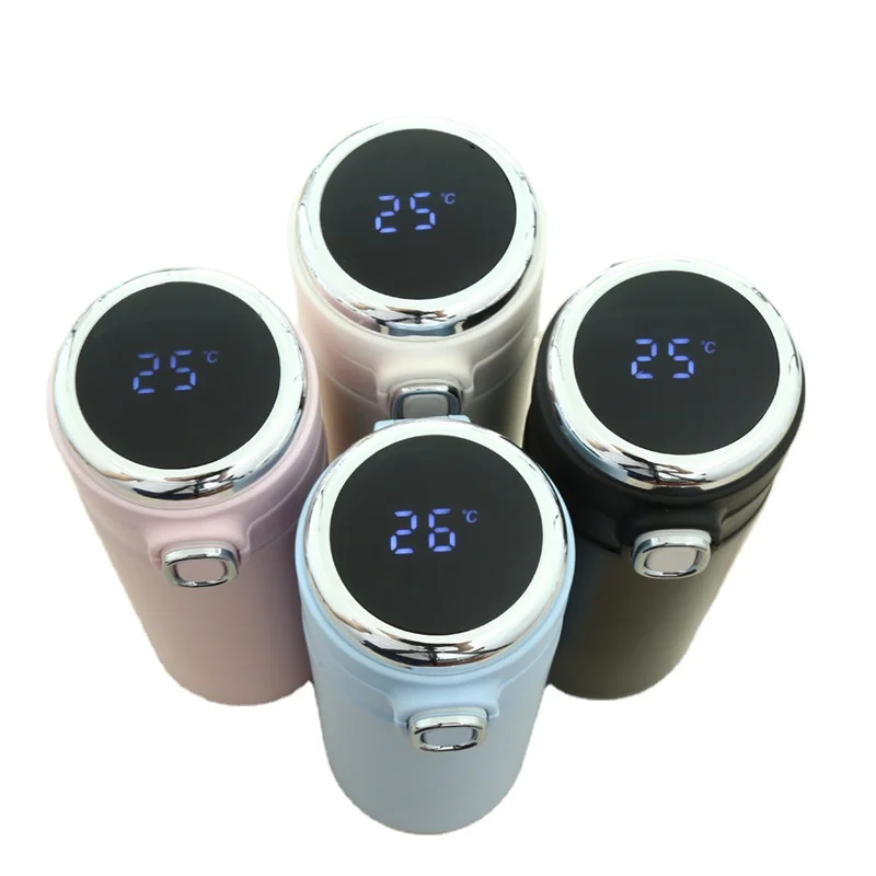 304 stainless steel intelligent digital Smart Water Bottles With Led Temperature Display Thermo Flask temperature bottle