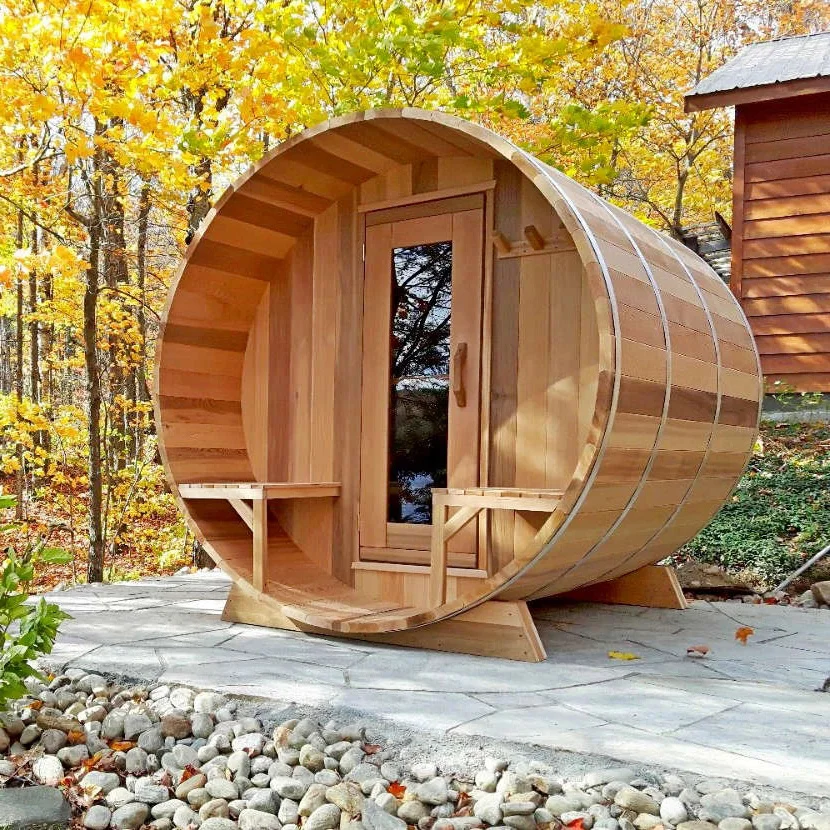 smartmak barrel sauna outdoor sauna room red cedar barrel steam saunas