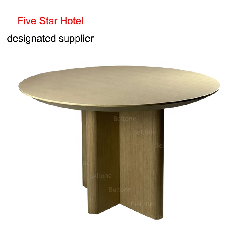 
Beltone custom modern design 5 star hotel guest room solid wooden oval dining table 