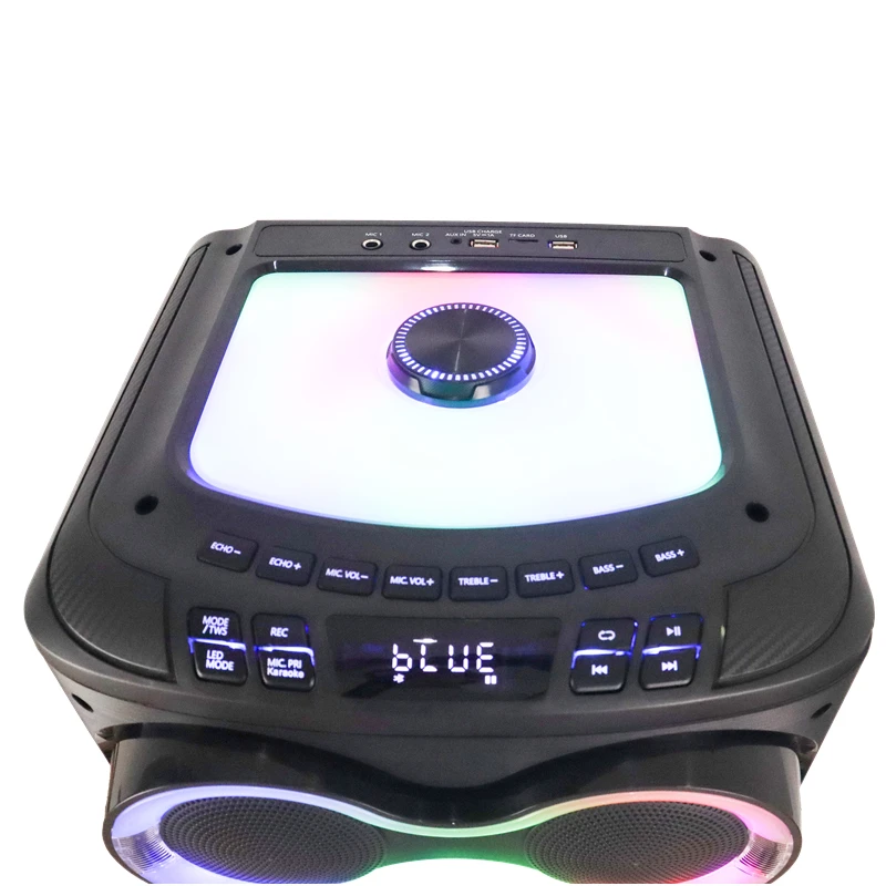 Dual 10 Inch Subwoofer Home Outdoor Party Holiday 180W Peak Powerful Large Boombox Professional Active Stage Speaker for sale