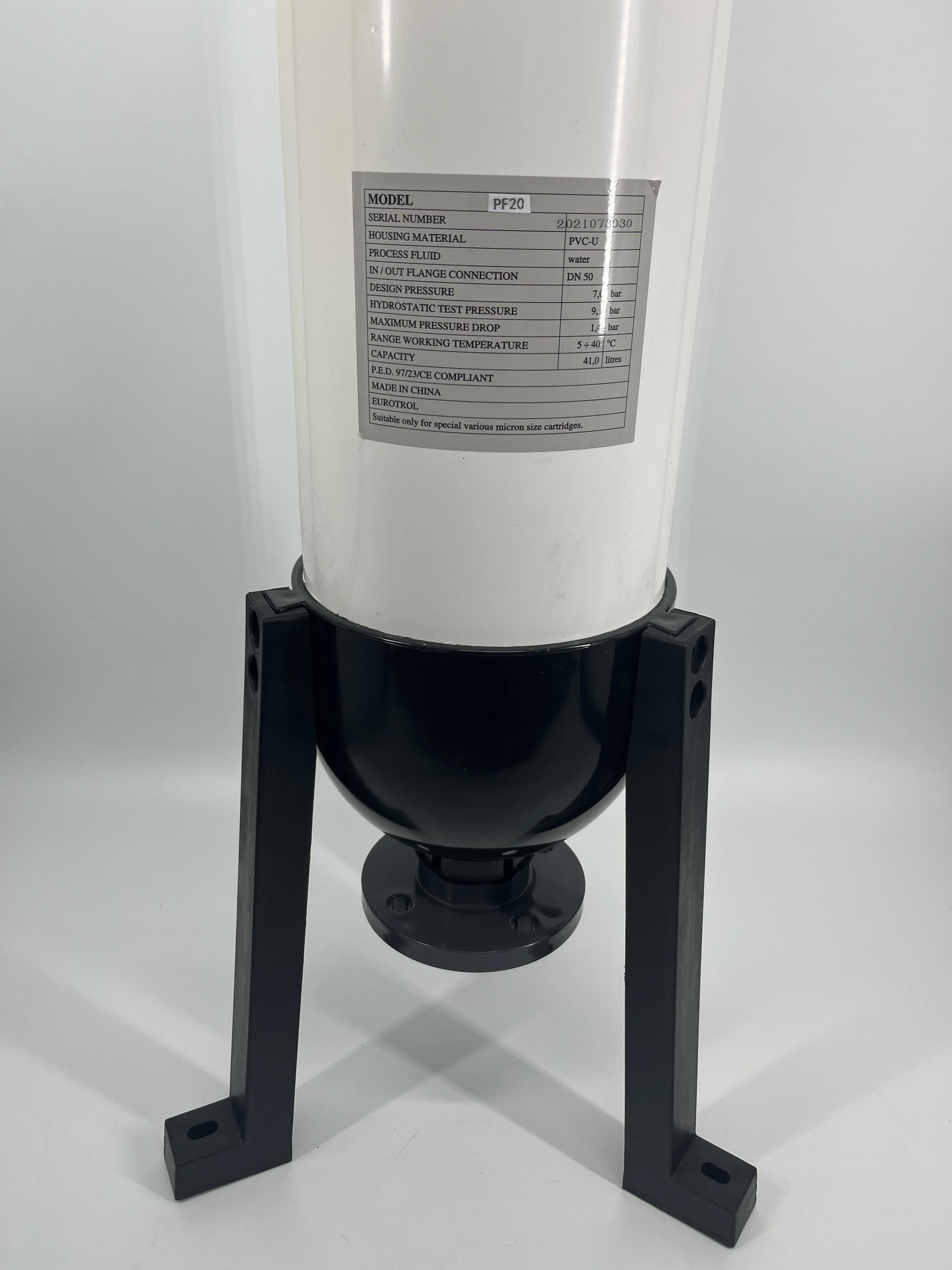 10-inch bag vessel pvc housing for water filter sale