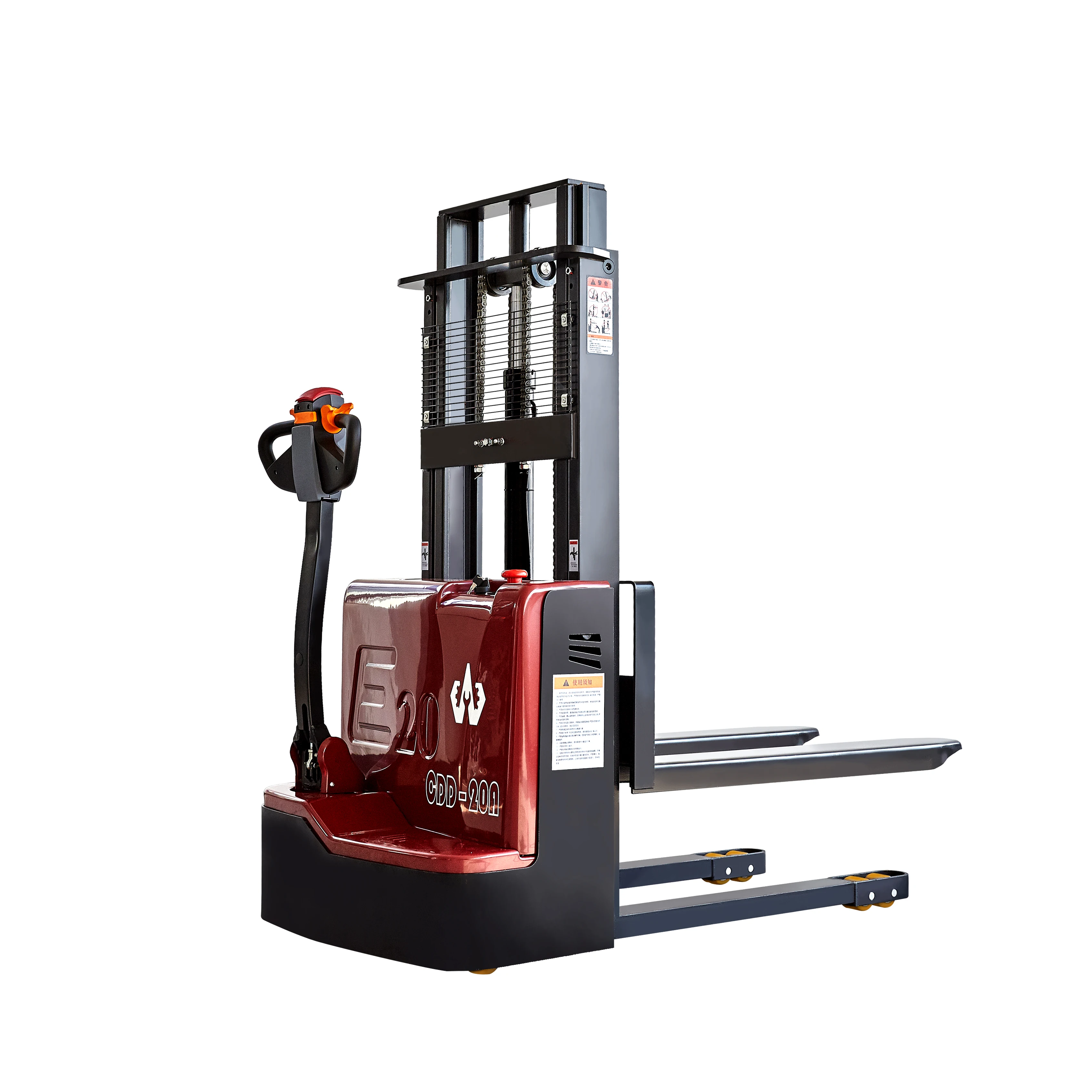 In stock 2 ton Walking Stacker Hand Pallet Truck Material  Battery Electric Forklift for Food & Beverage Shops