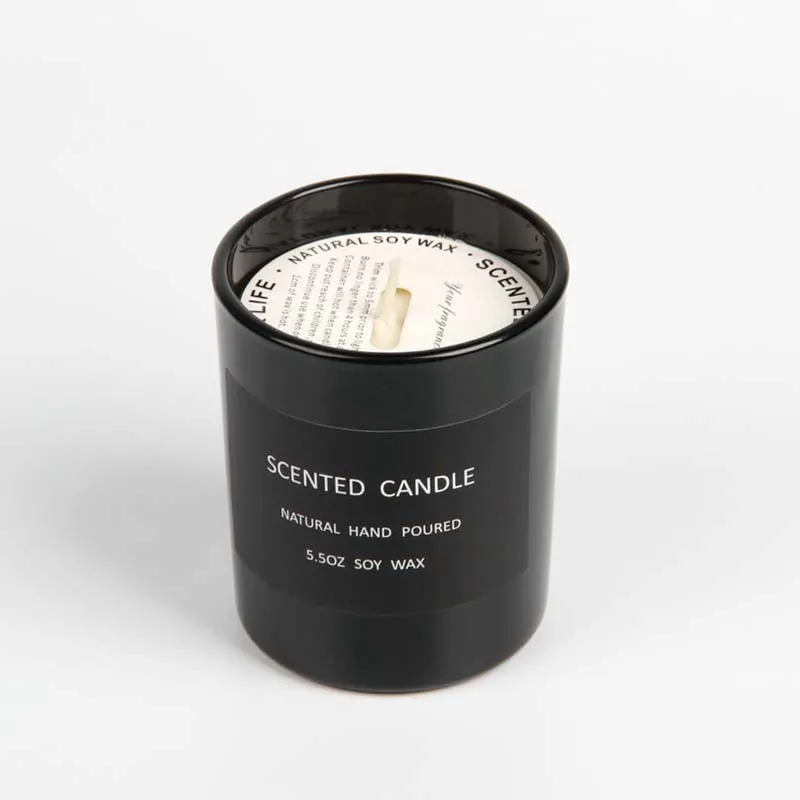Handmade soy wax candle with logo with gift box luxury fragrance candles private label gift