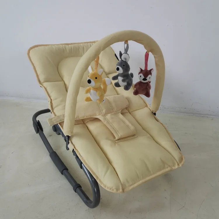Newborn To Toddlers Wholesale High Quality Eco-friendly Black Soft Baby Bounce Chair