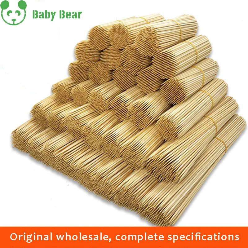 Outdoor use smooth surface food contact grade biodegradable barbecue bamboo skewer