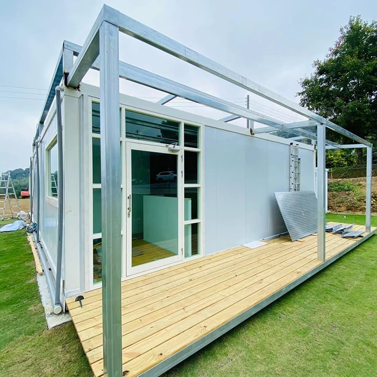 DXH manufacture design luxury large townhouse prefab container house 3 bedroom single storey mansion houses flat pack for living