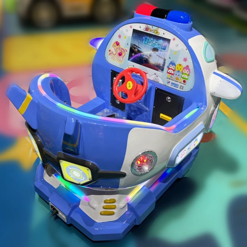 China Manufacturer Arcade Game Blue Kiddy Ride Machine Plane Model Coin Operated Kiddie Rides For Shopping Mall