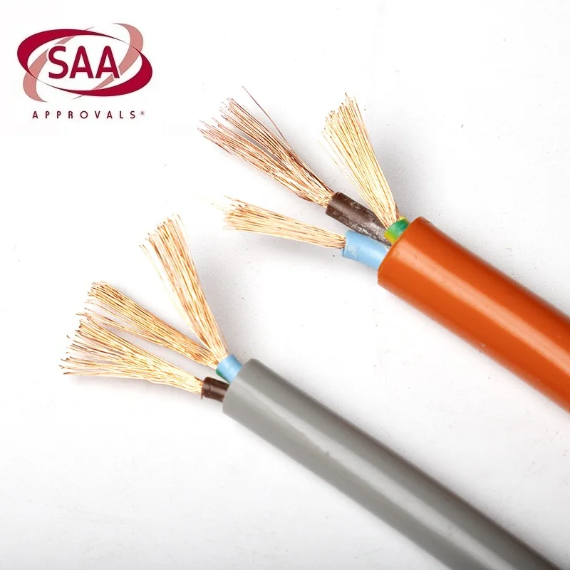 SAA Approval 1mm 2mm 4mm 6mm Round Flexible 2 Core Lamp Cable