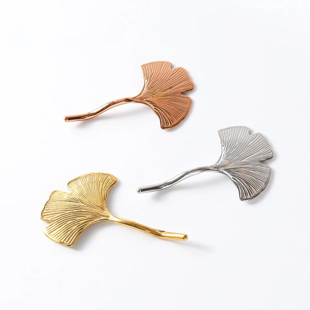 Stainless Steel  Leaf shape New Design Table Decoration Accessories Reusable Stainless Steel Chopsticks Rest Holder