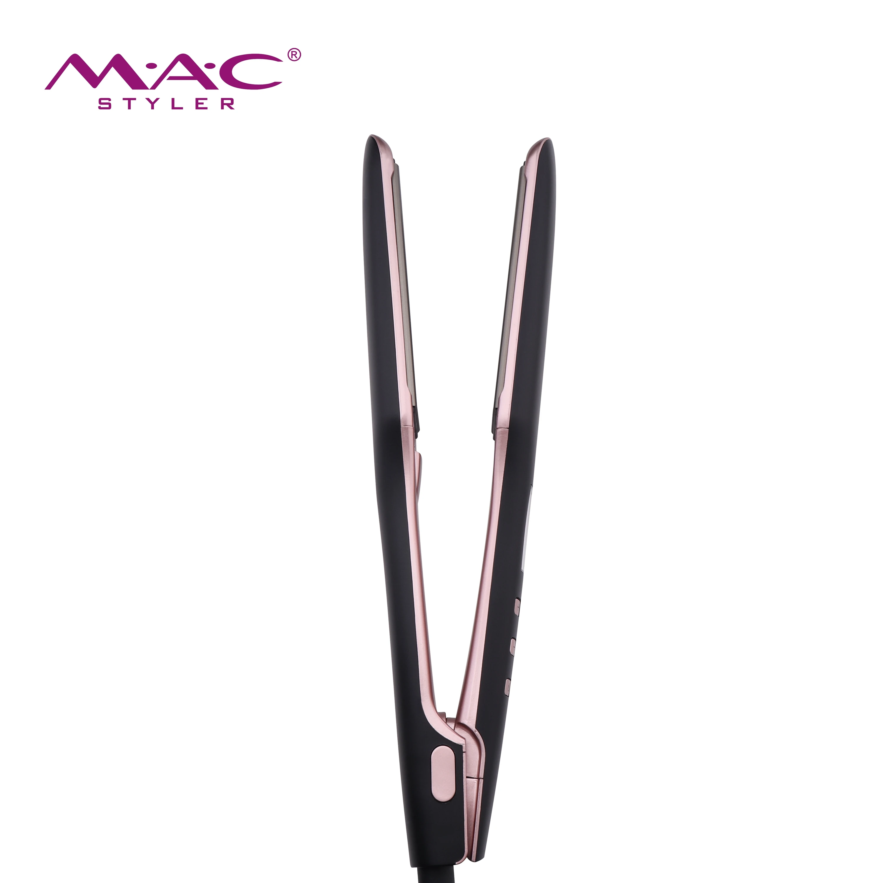 MAC Styler Black Color Hair Straightener Wide Plate Titanium Flat Iron 480F Professional Hair Straighteners Set
