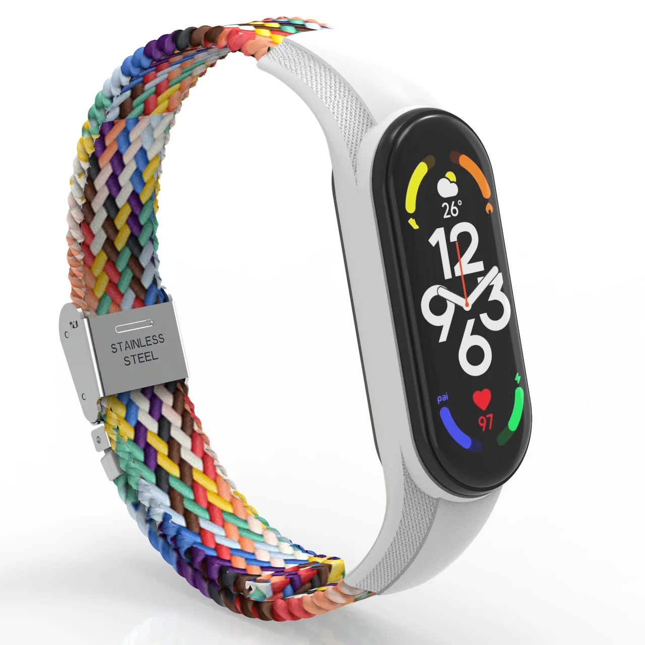 BOORUI  Weaving adjustable buckles mi band 7 straps for xiaomi band 567  Watch strap replacement