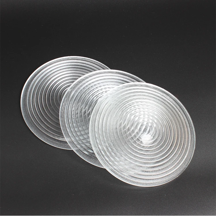 Round Customized High Borosilicate LED Light Diameter 200mm Spot Fresnel Lens