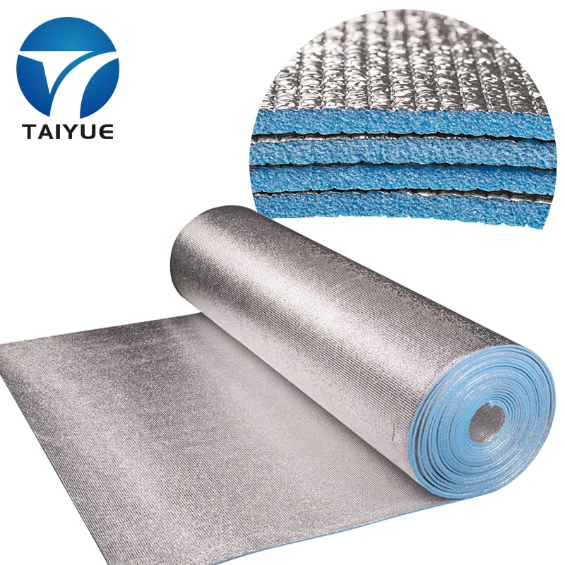 Reflective Insulation Rolls Radiant Barrier Aluminum XPE Foam Core Thermal Foil Insulation Heat Cold Heat Insulation Materials
