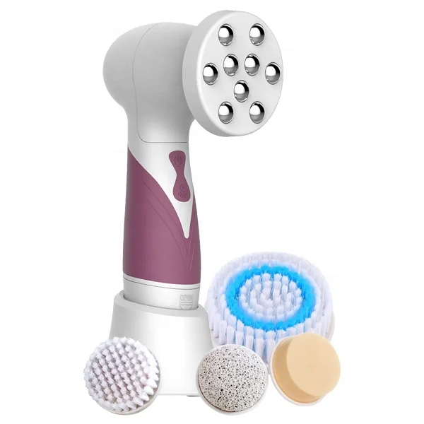 IPX7 Waterproof Personal Care Electric Facial Brush 4 in1 Face Clean Pack Electric Salon SPA Massage Facial beauty Brush