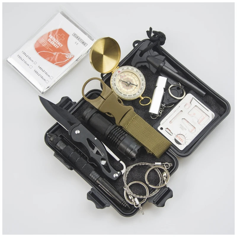 Outdoor Camping Accessories Multifunction Survival Equipment Tool Sos Emergency Survival Kit