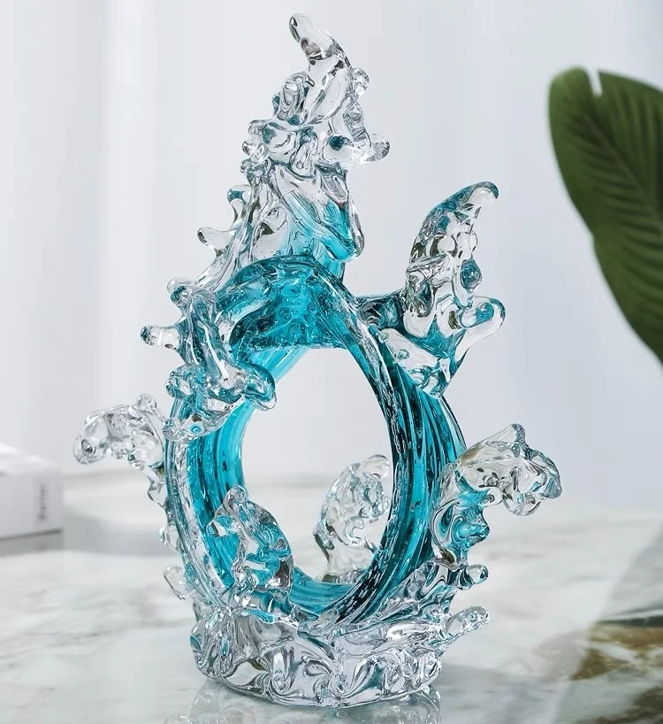 Light Luxury Modern Colored Murano Arts Crafts Decoration Glass Fortune Tree Housewarming Gift Hotel Tabletop Cabinet Art Home