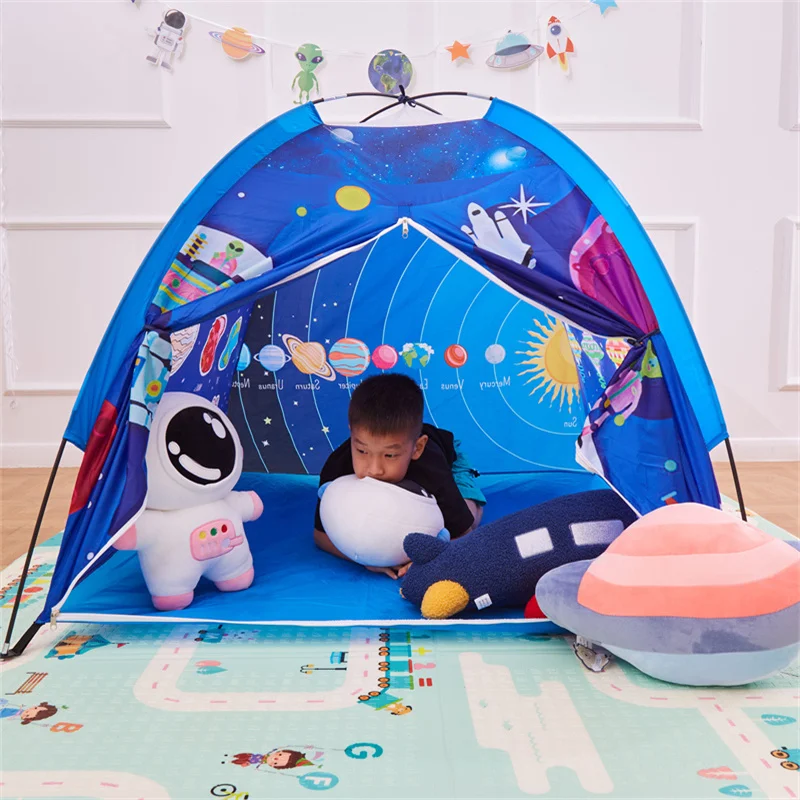 Eight Planets Pattern Automatic Pop Up Kids Play Tent Triangle Indoor OutdoorToy Tent