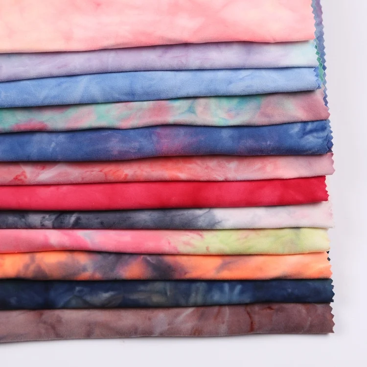 
Hot camouflage textiles tie dye jersey tie-dye dty fabric tie dye for yoga clothes fabric and textiles for clothing 